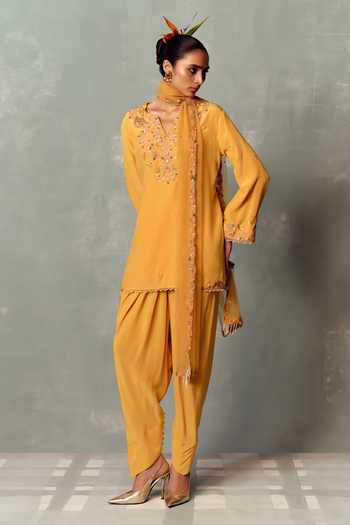 Dolly J Sunlit Mango Kurta Set