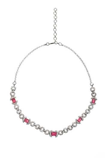 Buy Nazaakat By Samara Singh Silver Plated Stone Studded Necklace Set Online at Aza Fashions Buy_Nazaakat By Samara Singh_Silver Plated Stone Studded Necklace Set _Online_at_Aza_Fashions