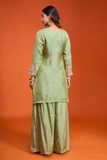 Samyukta Singhania Embroidered Kurta Palazzo Set 
