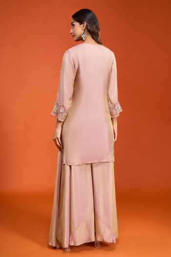 Samyukta Singhania Embroidered Tissue Kurta Set