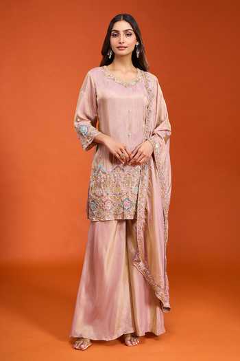 Samyukta Singhania Embroidered Tissue Kurta Set
