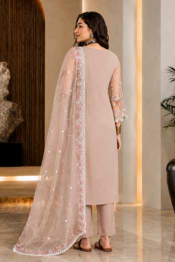 Jhambthreads Floral Embroidered Kurta Pant Set 