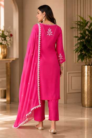 Jhambthreads Embroidered Kurta Pant Set 