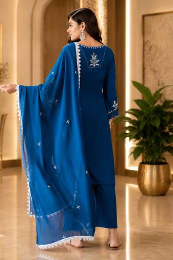 Jhambthreads Embroidered Straight Kurta Set