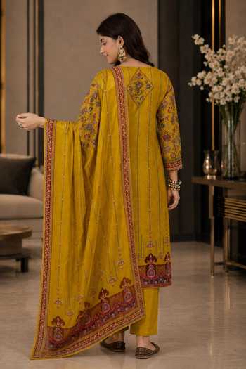 Jhambthreads Floral Print Straight Kurta Set 