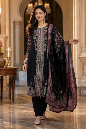 Jhambthreads Printed Straight Kurta Set 