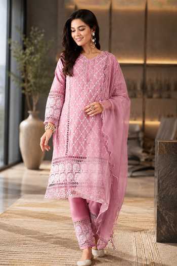 Jhambthreads Embroidered Kurta Pant Set 