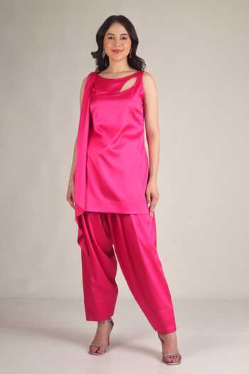 Jhambthreads Asymmetric Kurta & Pant Set 