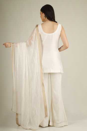 Jhambthreads Georgette Kurta Pant Set 