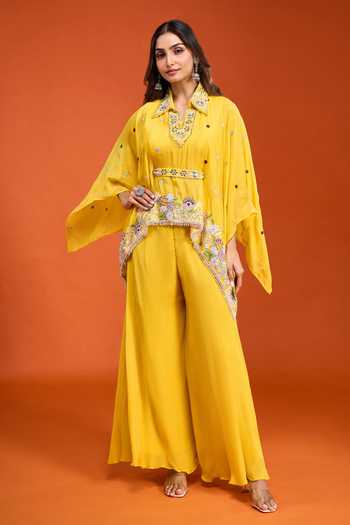 Samyukta Singhania Embroidered Top Palazzo Set