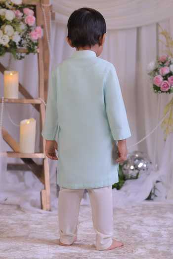 Lil Angels Hand Embroidered Kurta & Pyjama Set 