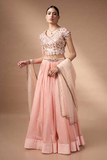Rocky Star Embroidered Blouse Lehenga Set 
