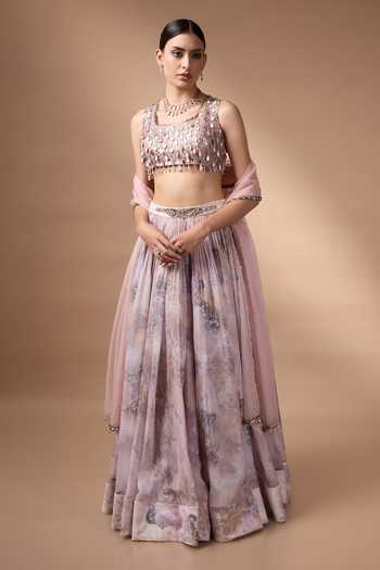 Rocky Star Floral Print Lehenga Set