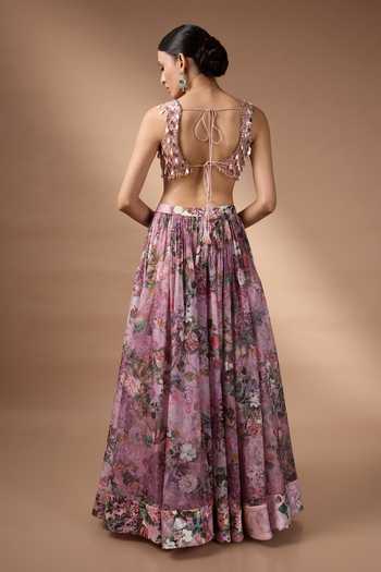 Rocky Star Hand Embroidered Blouse Lehenga Set