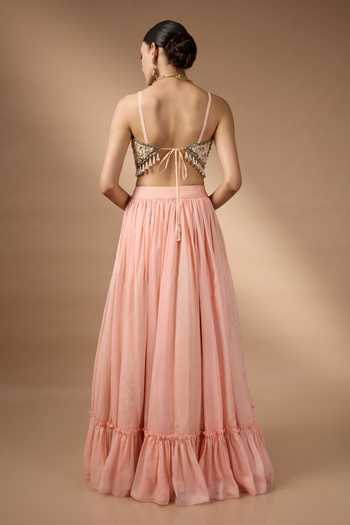Rocky Star Embroidered Blouse Lehenga Set