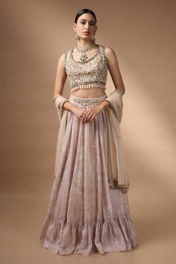 Rocky Star Hand Embroidered Blouse Lehenga Set
