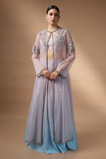 Rocky Star Hand Embroidered Jacket Lehenga Set