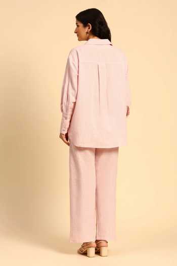 Dohr India Cotton Linen Shirt & Pant Set 