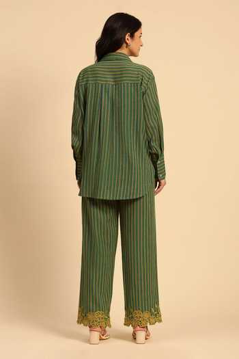 Dohr India Stripe Pattern Shirt & Pant Set 