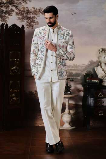 Mahima Mahajan Zohair Embroidered Bandhgala Jacket Set 