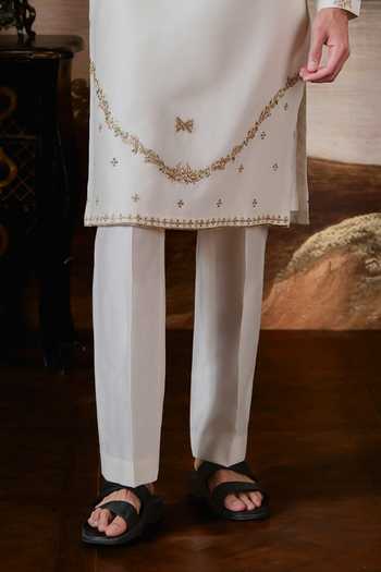Buy Mahima Mahajan Ivory Chanderi Tariq Embroidered Kurta And Pant Set Online at Aza Fashions Buy_Mahima Mahajan_Ivory Chanderi Tariq Embroidered Kurta And Pant Set _Online_at_Aza_Fashions