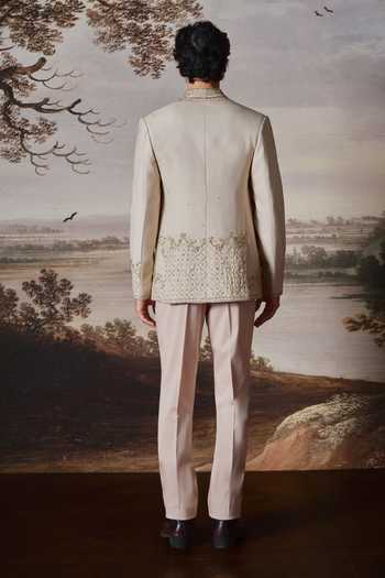 Mahima Mahajan Iyas Embroidered Bandhgala Jacket Set 
