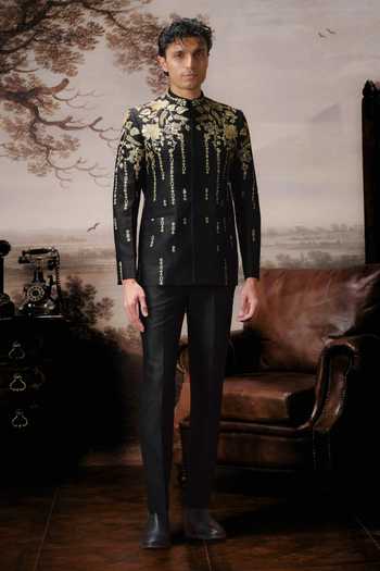 Mahima Mahajan Riaan Embroidered Bandhgala & Trouser Set 