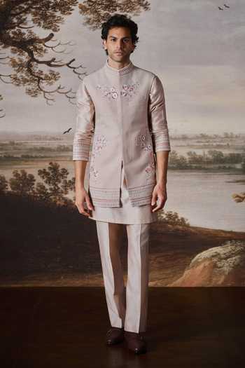 Mahima Mahajan Aagam Embroidered Bundi & Kurta Set