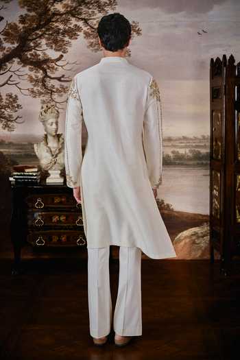 Mahima Mahajan Aarit Embroidered Sleeve Asymmetric Kurta Set