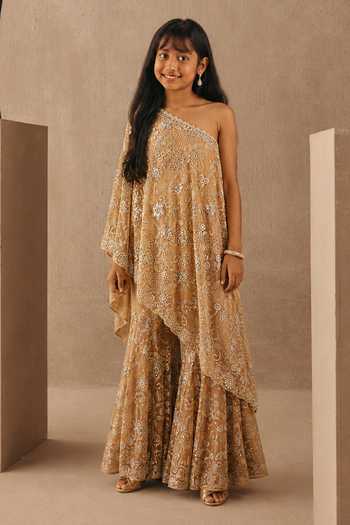 Twenty Nine Mirrorwork One Shoulder Tunic & Sharara Set 