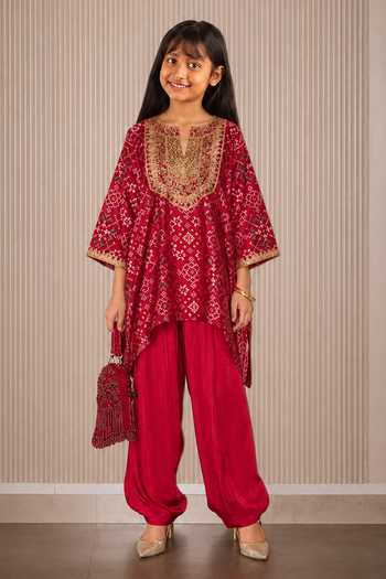 Twenty Nine Patola Pattern Silk Kurta & Salwar Set 