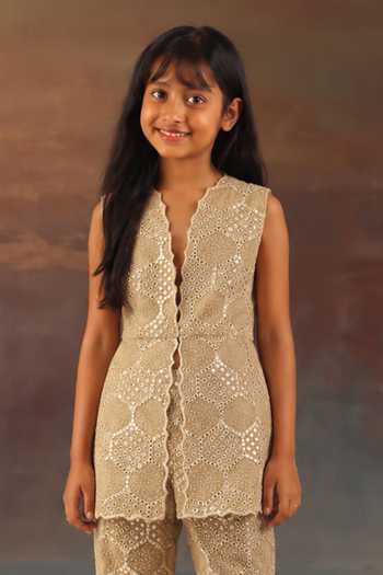 Twenty Nine Gold Georgette Embroidered Jacket And Bell Bottom Pant Set Online at Aza Fashions Twenty Nine_Gold Georgette Embroidered Jacket And Bell Bottom Pant Set _Online_at_Aza_Fashions