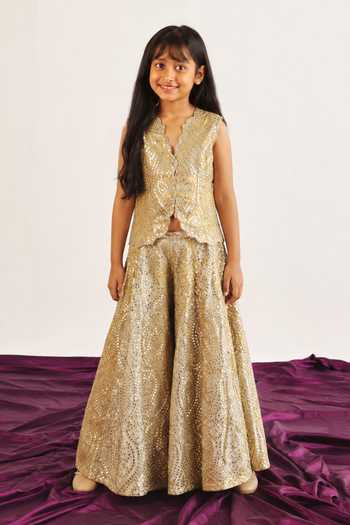 Twenty Nine Mirror Work Gilet & Sharara Set 