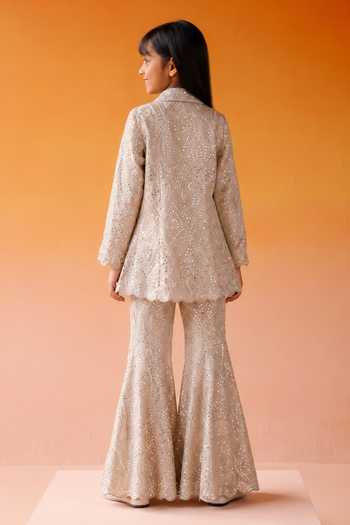 Twenty Nine Mirror Work Blazer Sharara Set 