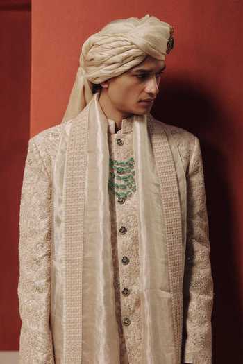 Dolly J The Ivory Saga Embroidered Sherwani Set