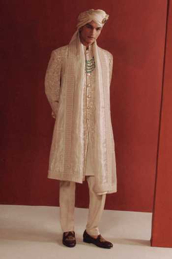 Dolly J The Ivory Saga Embroidered Sherwani Set