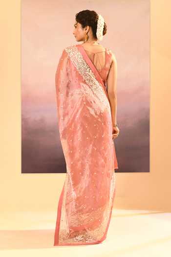 singhanias Tissue Saree With Running Blouse Fabric 