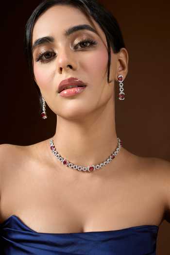 Nazaakat By Samara Singh Stone Studded Necklace Set 