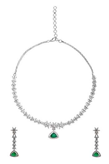 Nazaakat By Samara Singh Stone Studded Necklace Set 