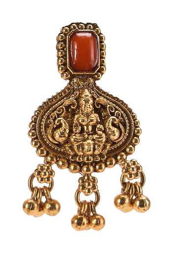 Buy Nazaakat By Samara Singh Gold Plated Temple Necklace Set Buy_Nazaakat By Samara Singh_Gold Plated Temple Necklace Set