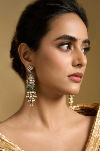 Nazaakat By Samara Singh Polki Studded Earrings 