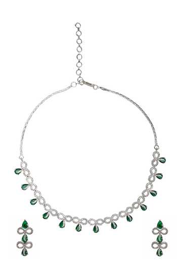 Nazaakat By Samara Singh Stone Studded Necklace Set 