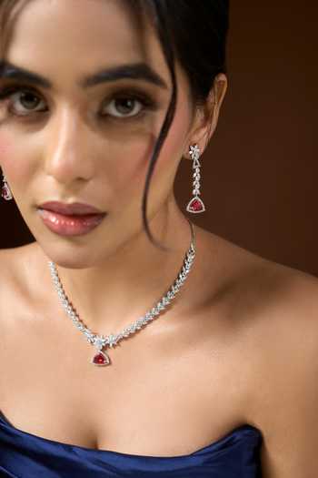 Nazaakat By Samara Singh Stone Studded Necklace Set 