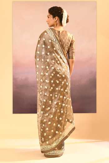 singhanias Tissue Saree With Running Blouse Fabric 