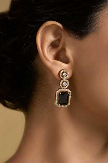 Buy Nazaakat By Samara Singh Black Stone Studded Earrings Online at Aza Fashions Buy_Nazaakat By Samara Singh_Black Stone Studded Earrings _Online_at_Aza_Fashions