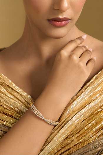 Nazaakat By Samara Singh Gold Plated American Diamond Studded Bracelet Online at Aza Fashions Nazaakat By Samara Singh_Gold Plated American Diamond Studded Bracelet _Online_at_Aza_Fashions