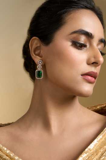 Nazaakat By Samara Singh Stone Studded Earrings 