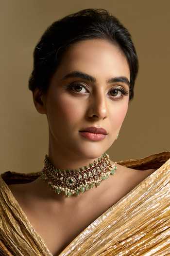 Nazaakat By Samara Singh Polki Studded Necklace Set 