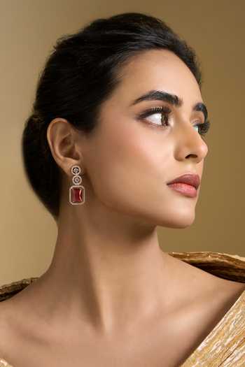 Nazaakat By Samara Singh Stone Studded Earrings 
