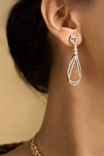 Shop_Nazaakat By Samara Singh_Gold Plated Cutout Pendant Necklace Set 